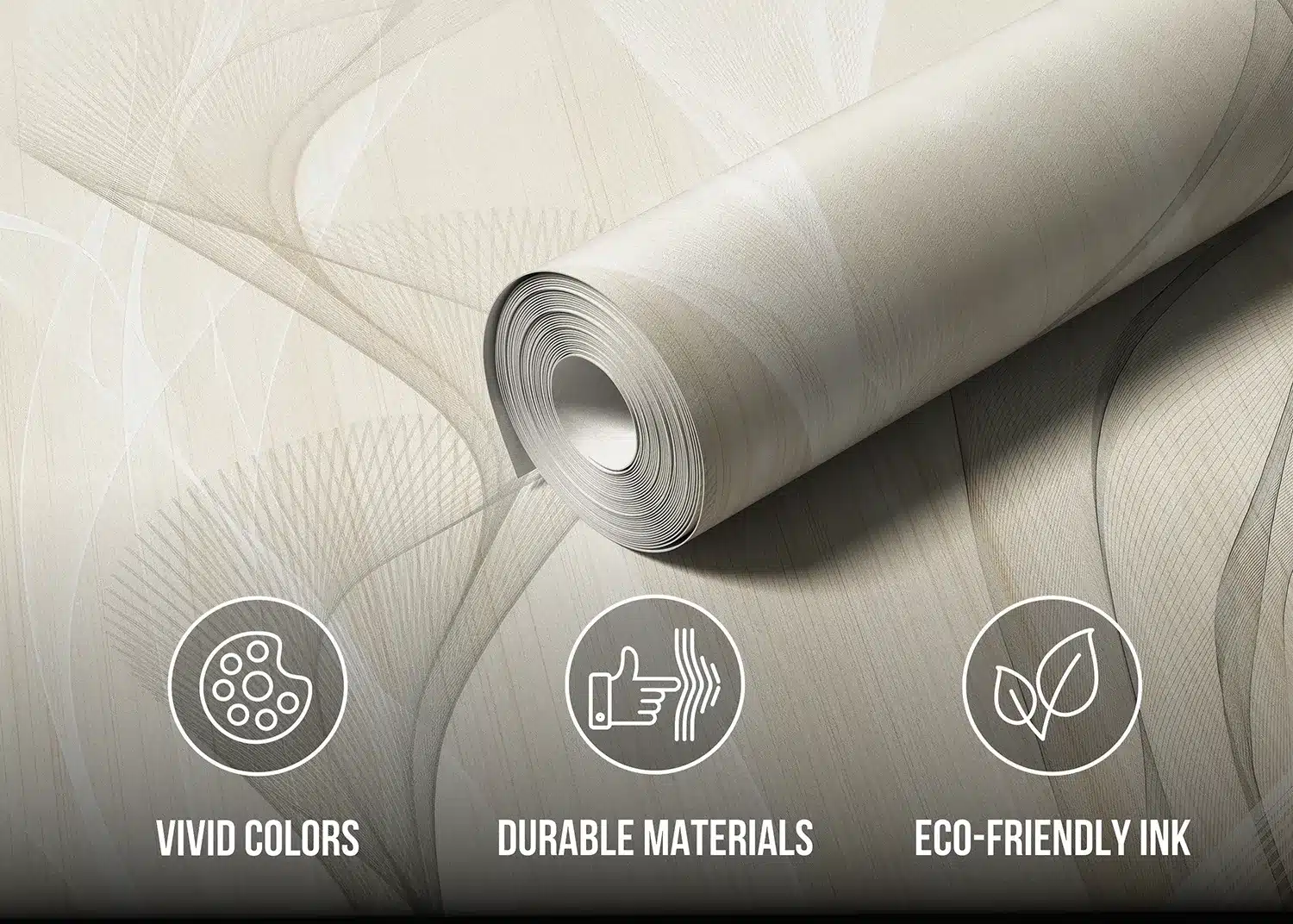 Ivory Smoke Waves | Made-to-Measure Wallpaper | Artlook | FT5P 352299 5