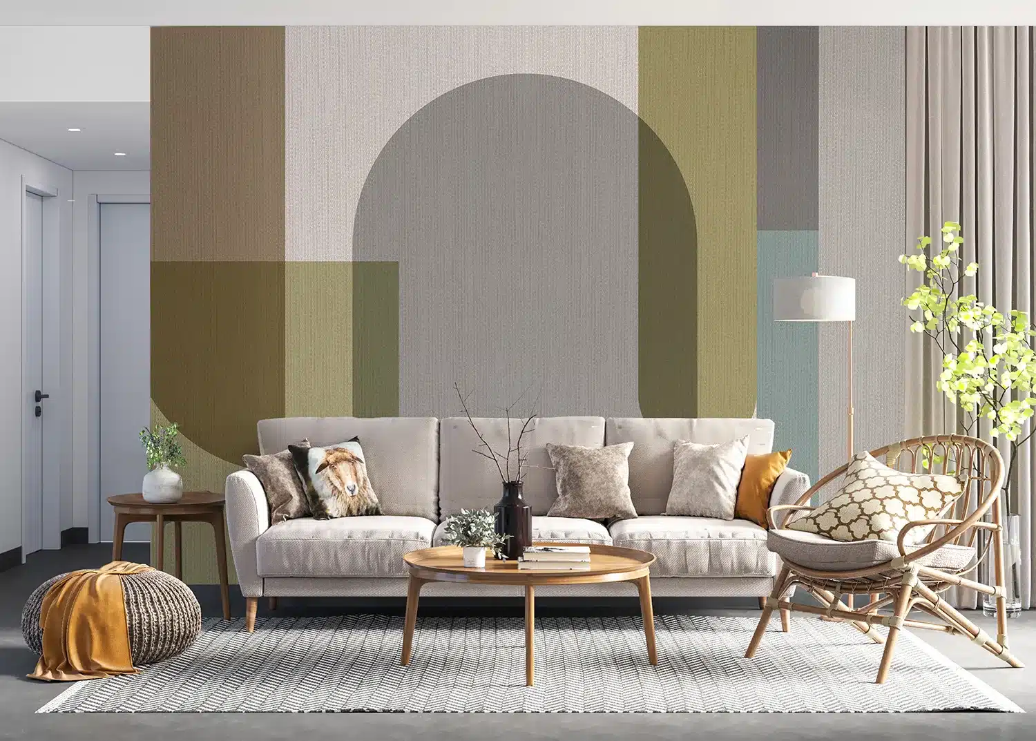 Olive Composition | Made-to-Measure Wallpaper | Artlook | FT5P 352311 2