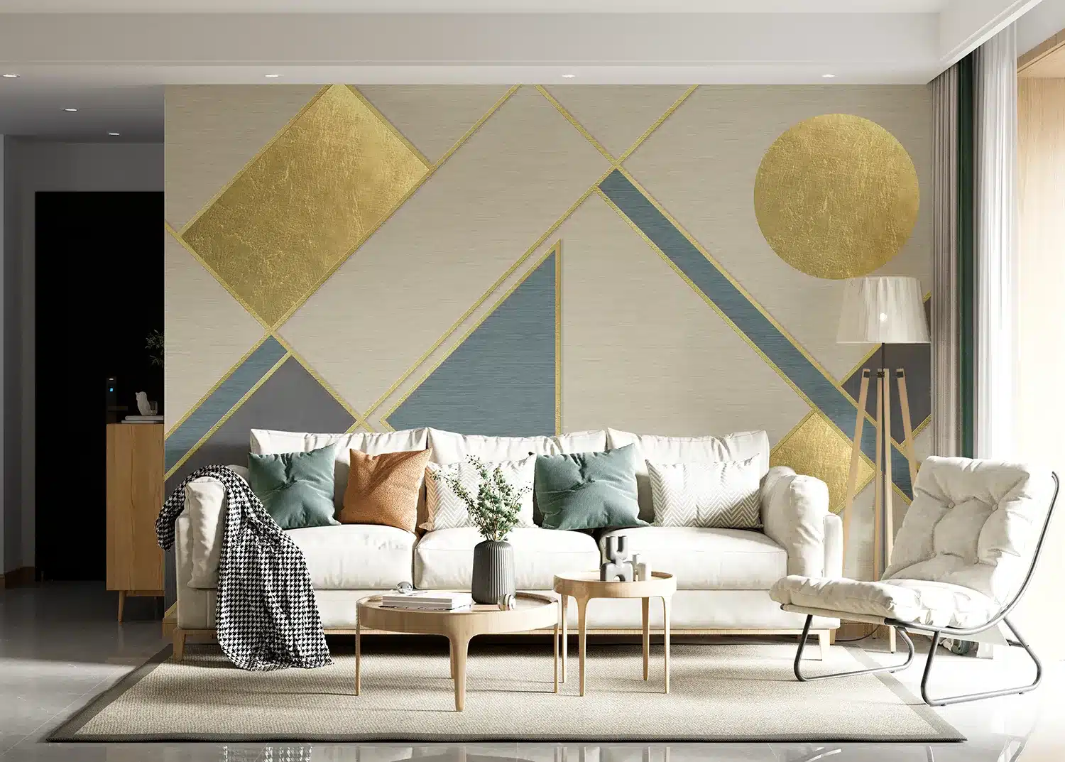 Golden Geometry | Made-to-Measure Wallpaper | Artlook | FT5P 352315 2