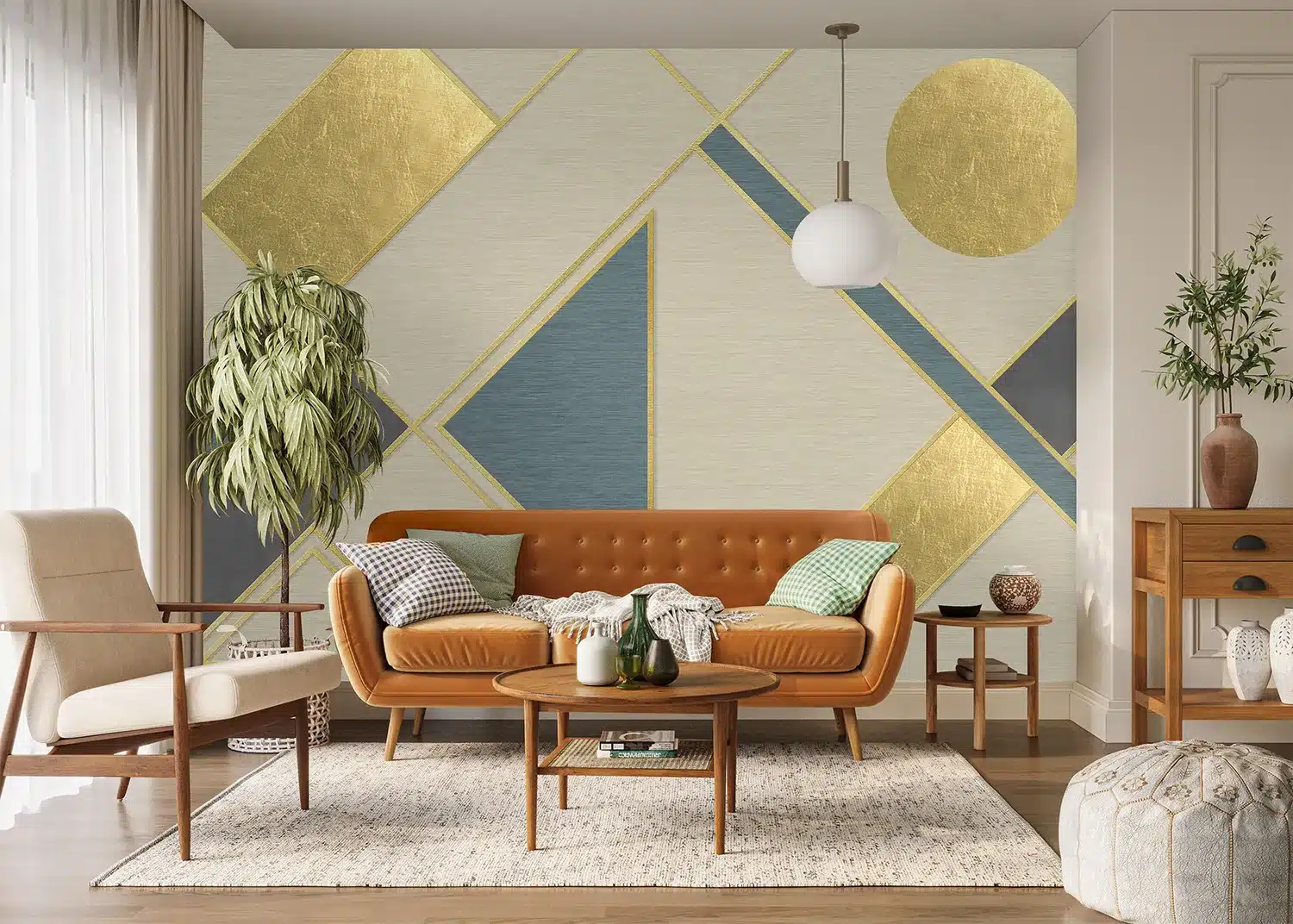 Golden Geometry | Made-to-Measure Wallpaper | Artlook | FT5P 352315 3