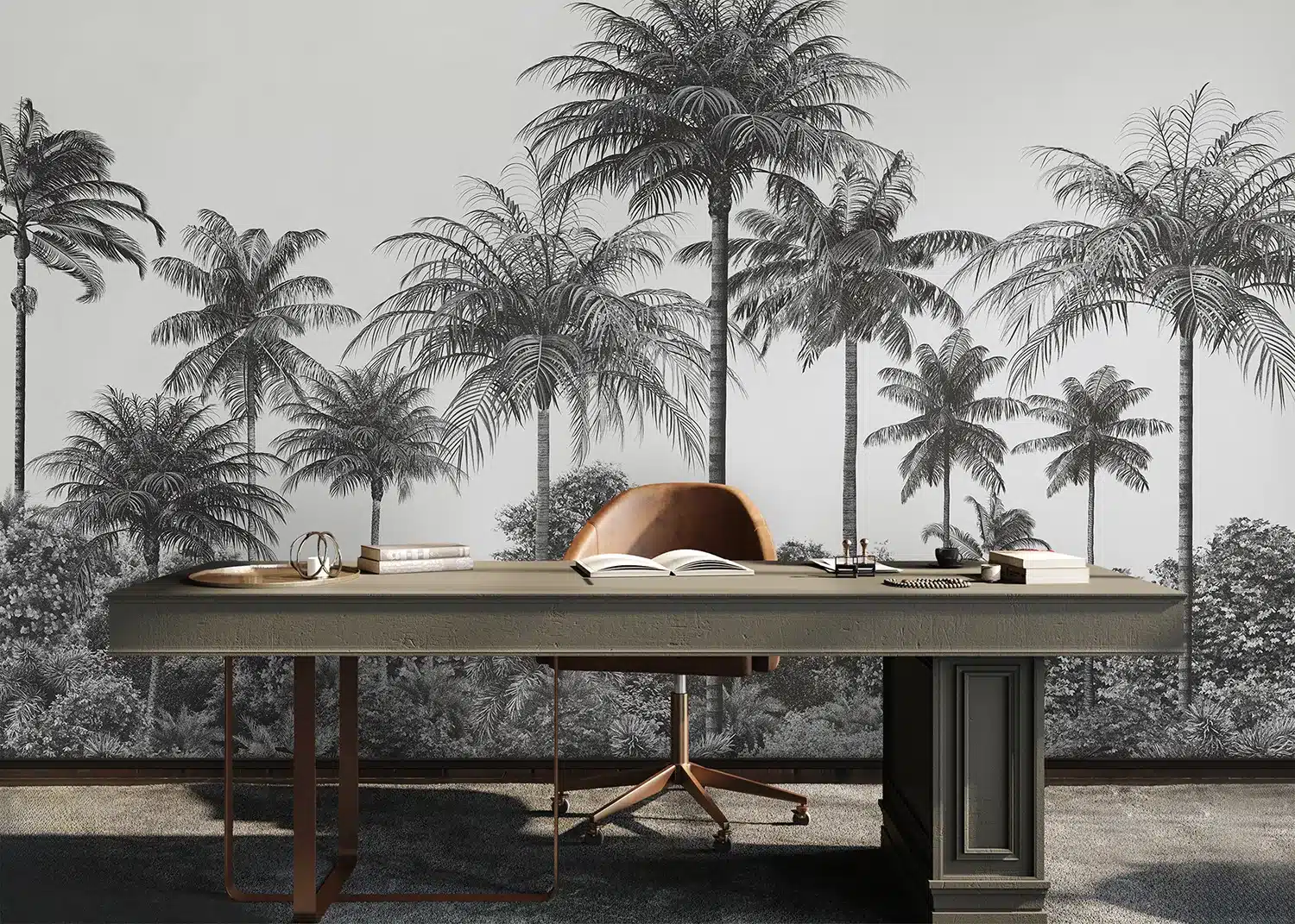 Palm Noir | Made-to-Measure Wallpaper | Artlook | FT5P 352391