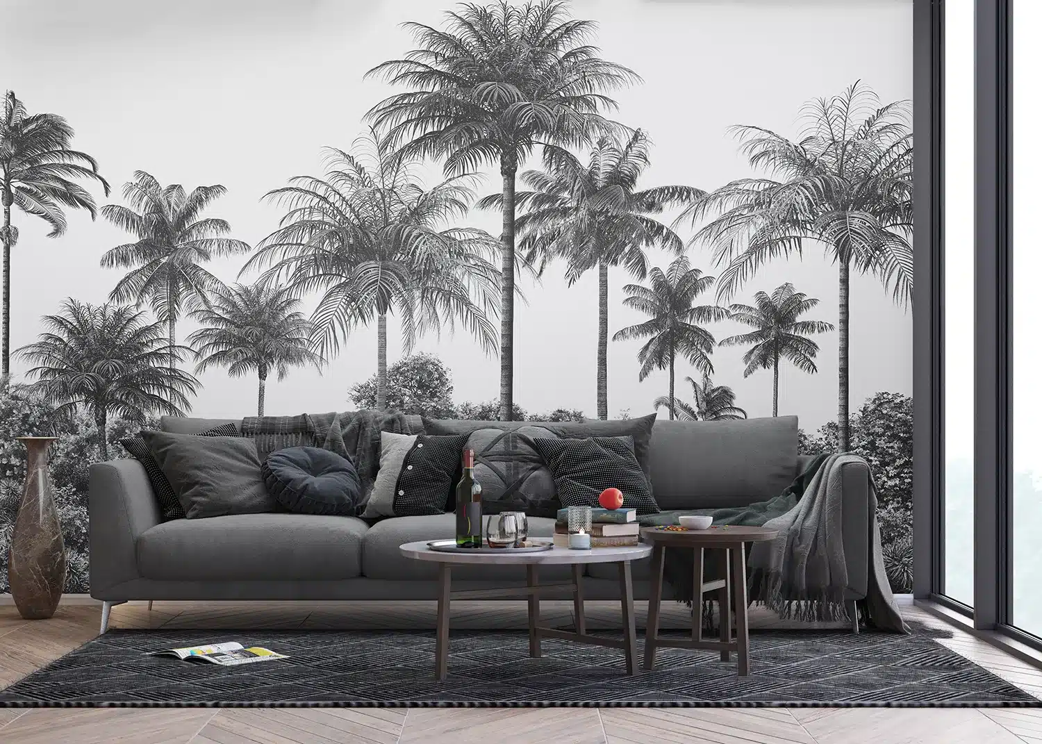 Palm Noir | Made-to-Measure Wallpaper | Artlook | FT5P 352391 2