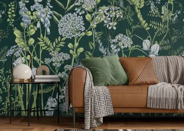 Vetch Flowers on Brunswick Green | Made-to-Measure Wallpaper | Artlook | FT5P 352405