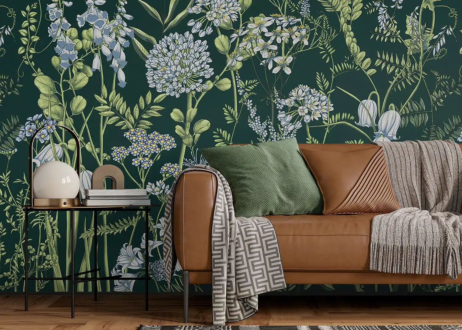 Vetch Flowers on Brunswick Green | Made-to-Measure Wallpaper | Artlook | FT5P 352405