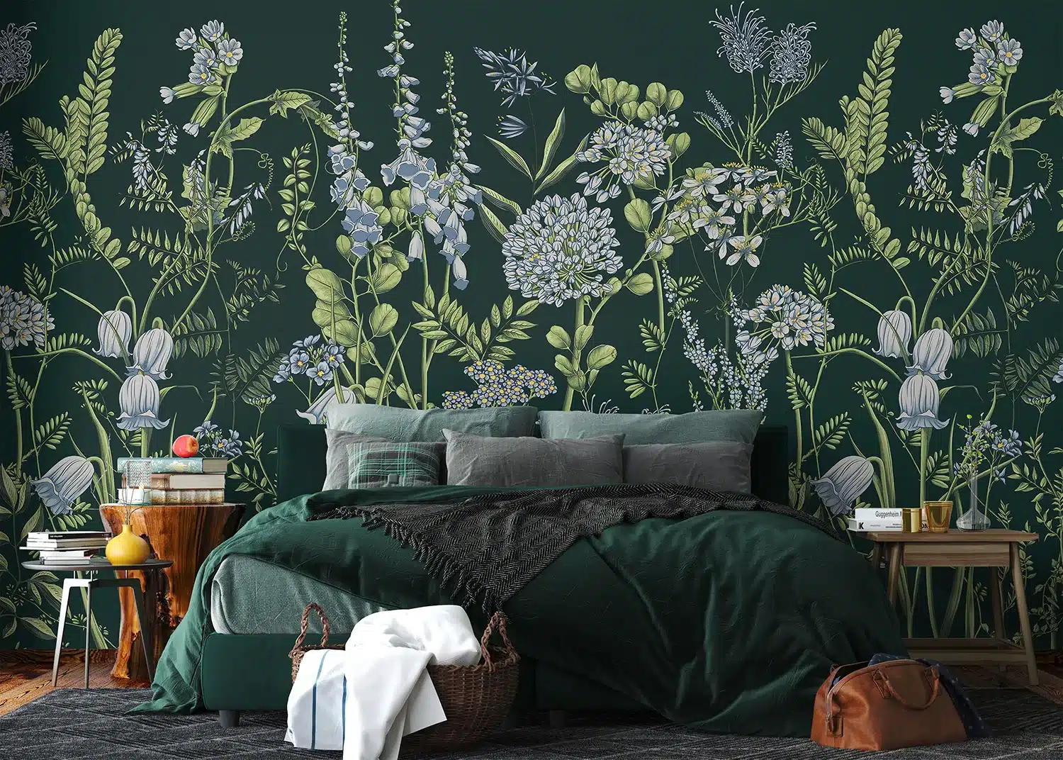 Vetch Flowers on Brunswick Green | Made-to-Measure Wallpaper | Artlook | FT5P 352405 2