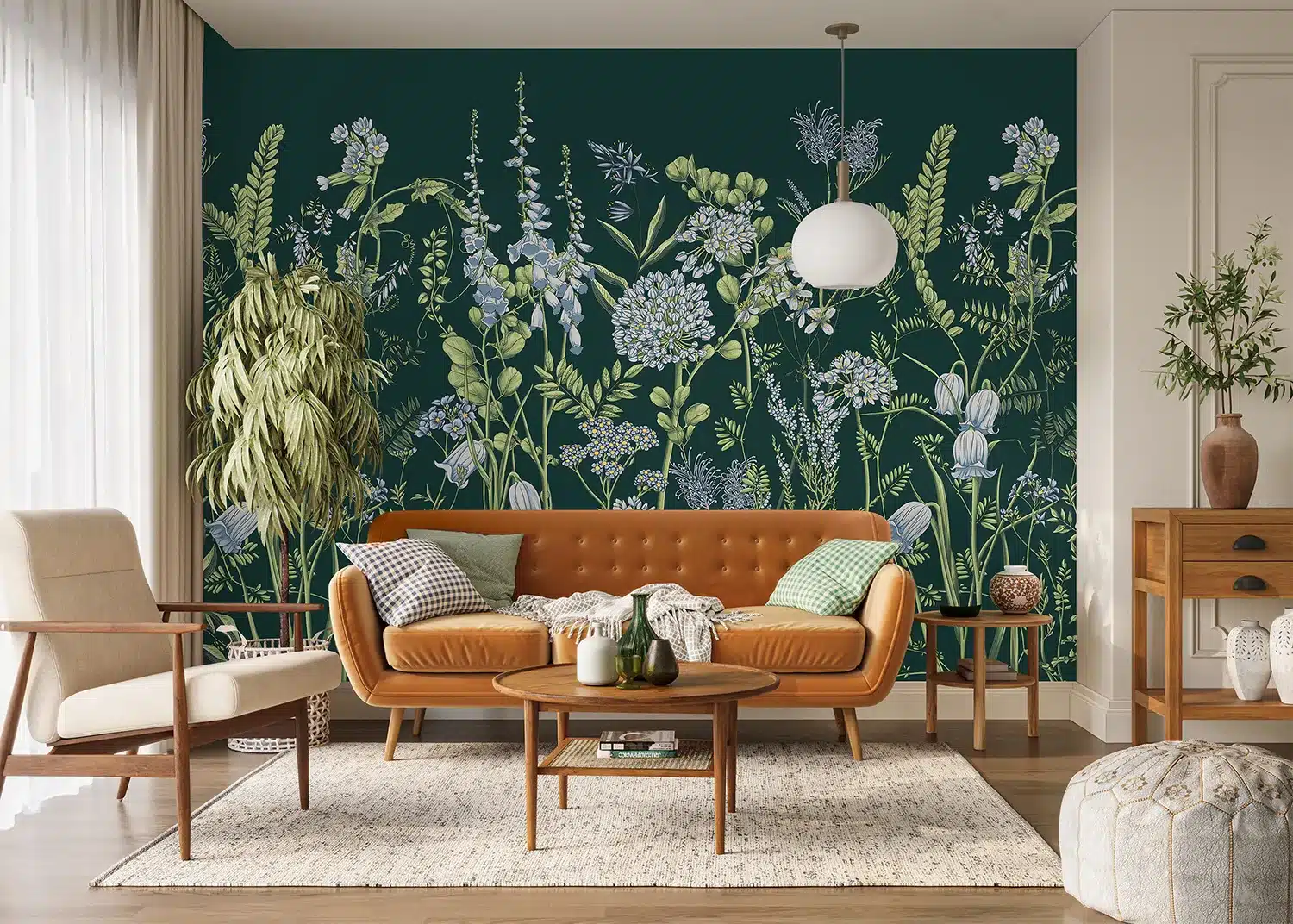 Vetch Flowers on Brunswick Green | Made-to-Measure Wallpaper | Artlook | FT5P 352405 3
