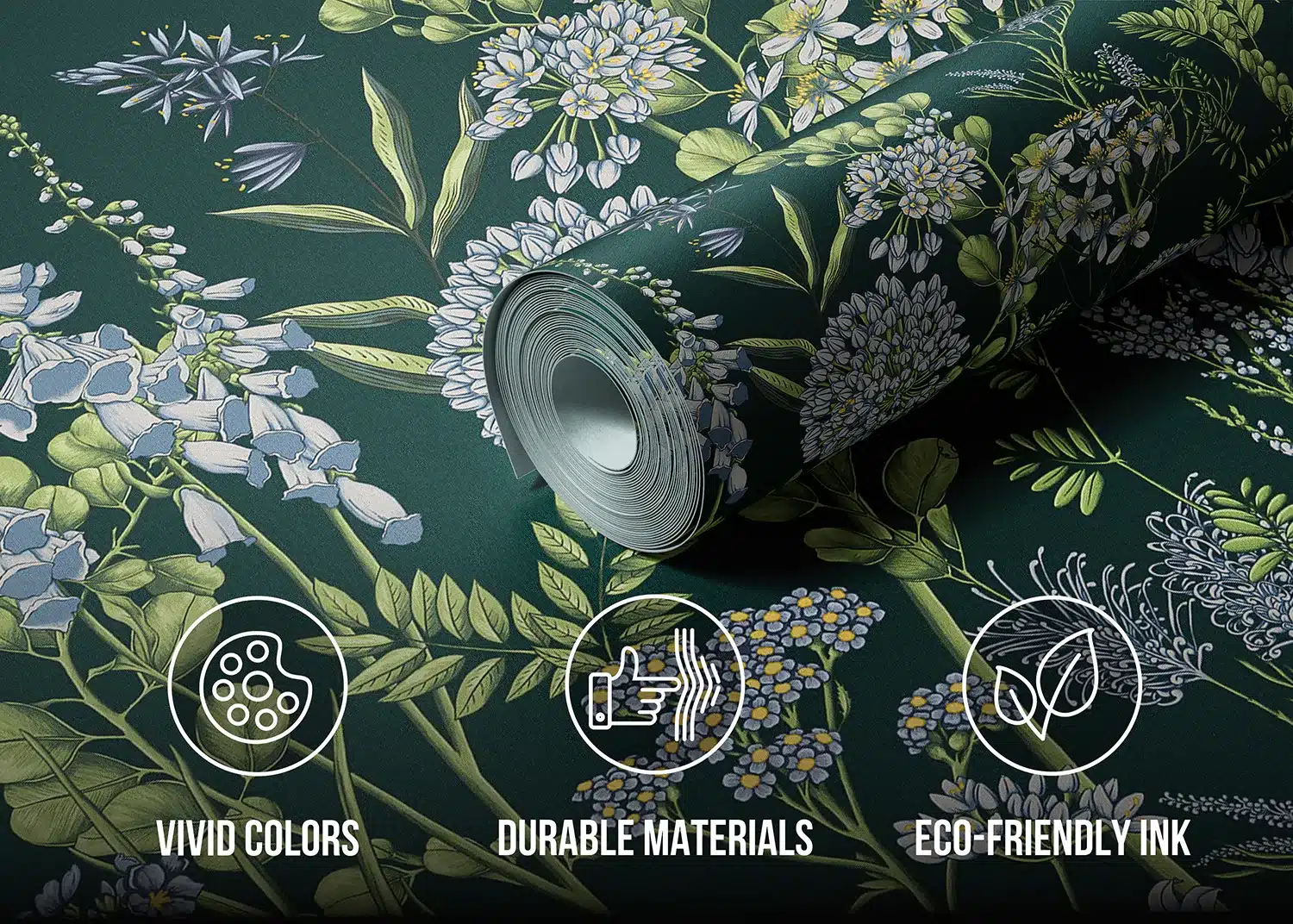 Vetch Flowers on Brunswick Green | Made-to-Measure Wallpaper | Artlook | FT5P 352405 4