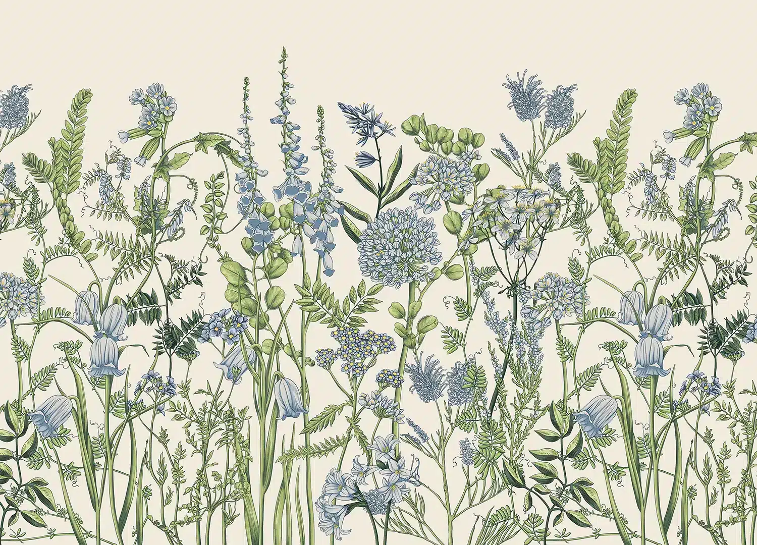 Vetch Flowers on Beige | Made-to-Measure Wallpaper | Artlook | FT5P 352411