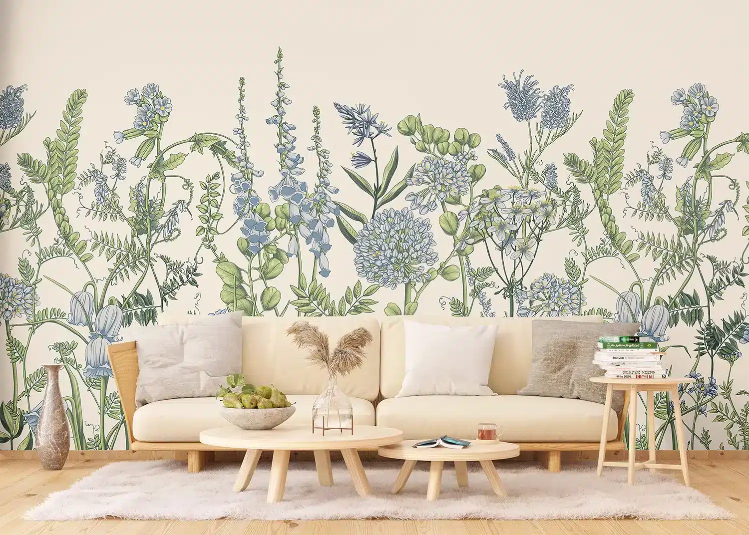Vetch Flowers on Beige | Made-to-Measure Wallpaper | Artlook | FT5P 352411 3