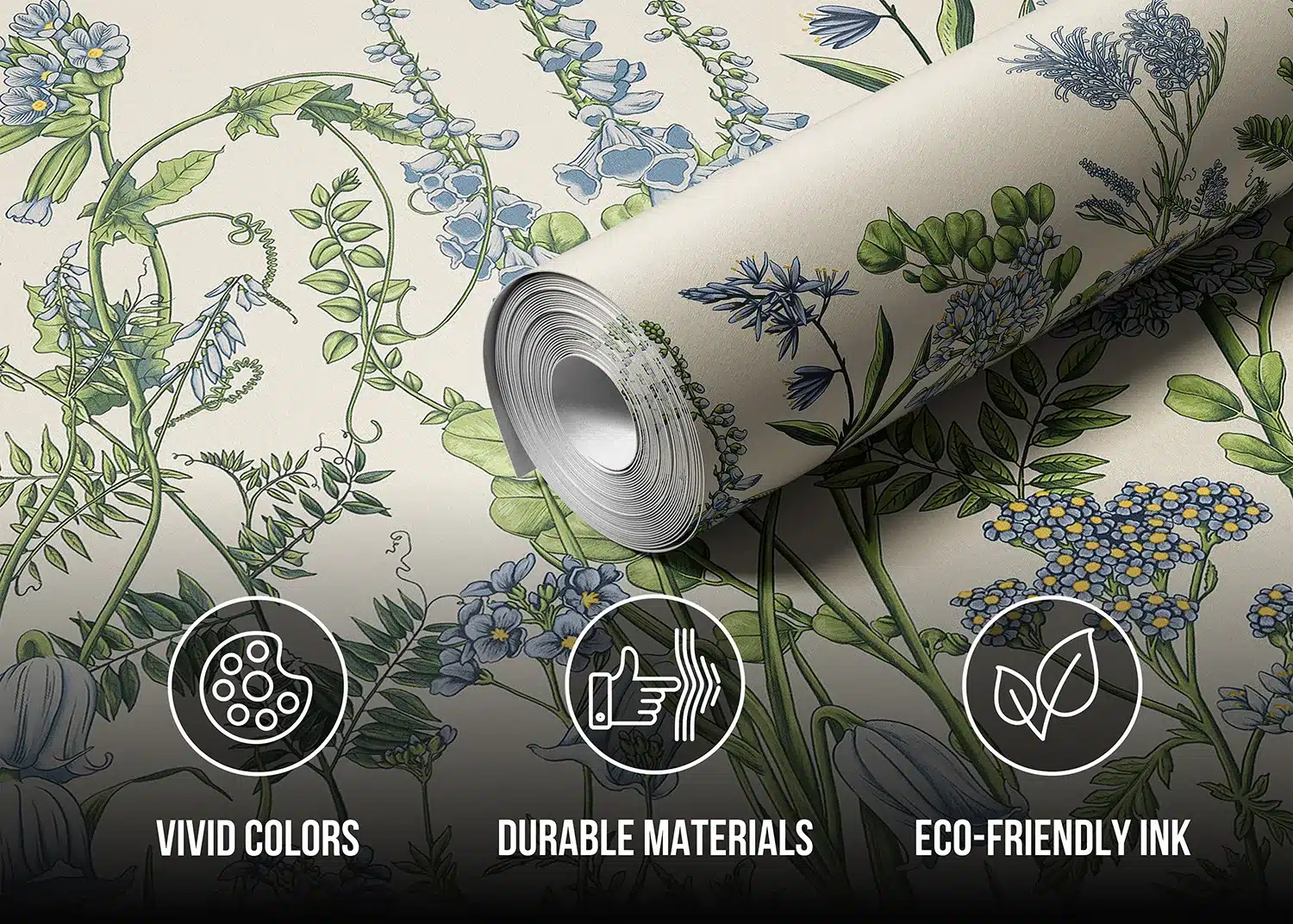Vetch Flowers on Beige | Made-to-Measure Wallpaper | Artlook | FT5P 352411 5