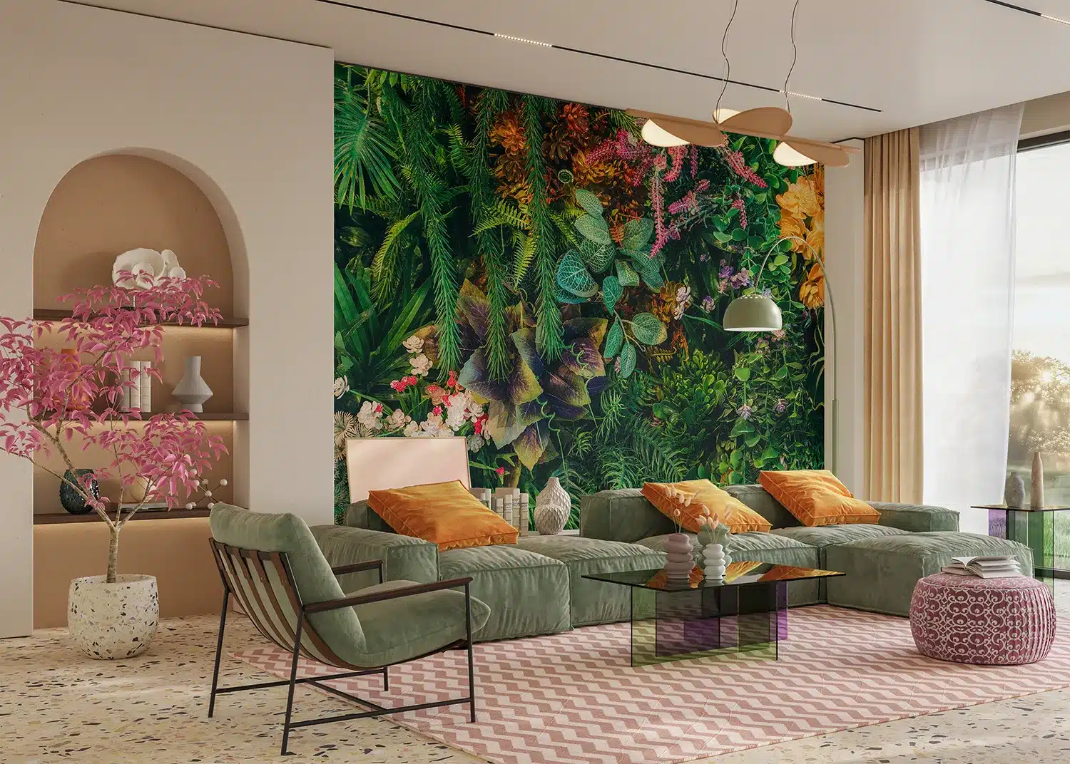 Sunset Bloom | Made-to-Measure Wallpaper | Artlook | FT5P 352415 2