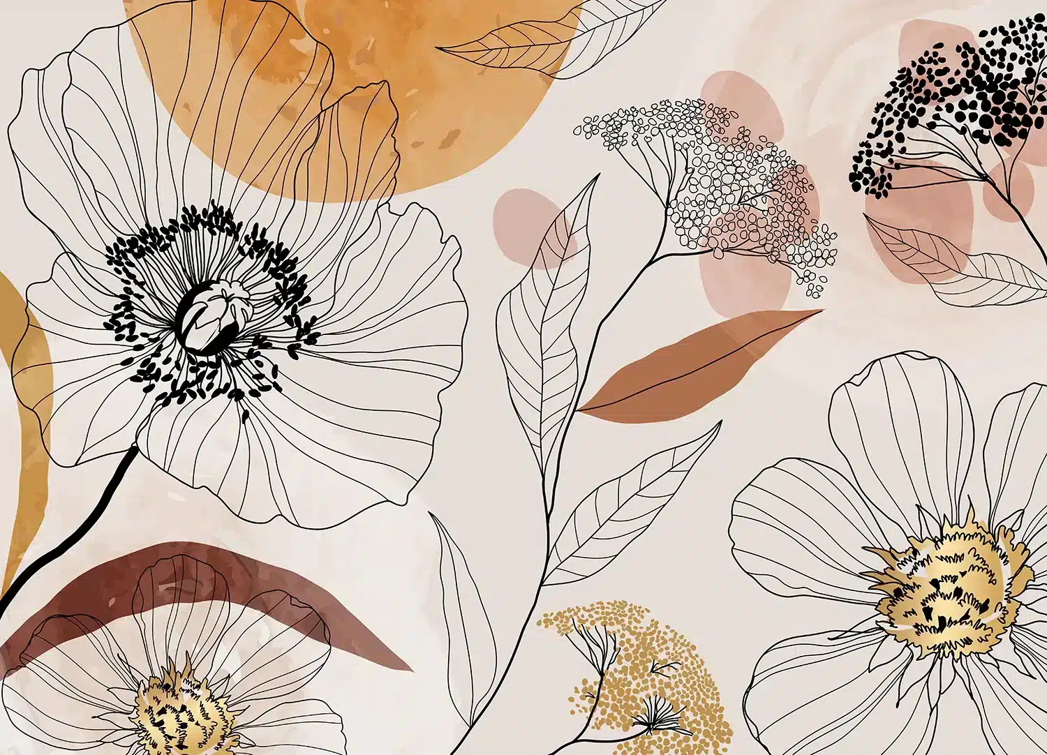 Boho Garden Sketch | Made-to-Measure Wallpaper | Artlook | FT5P 352431
