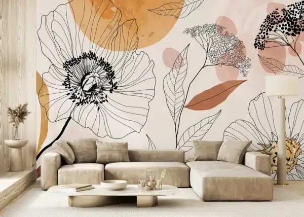 Boho Garden Sketch | Made-to-Measure Wallpaper | Artlook | FT5P 352431