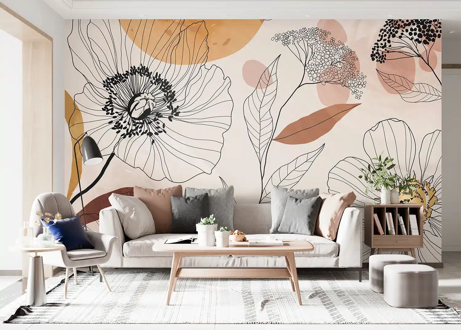 Boho Garden Sketch | Made-to-Measure Wallpaper | Artlook | FT5P 352431 2