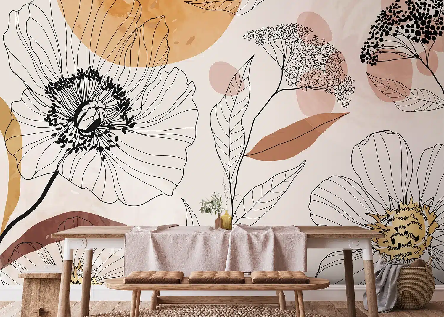 Boho Garden Sketch | Made-to-Measure Wallpaper | Artlook | FT5P 352431 3