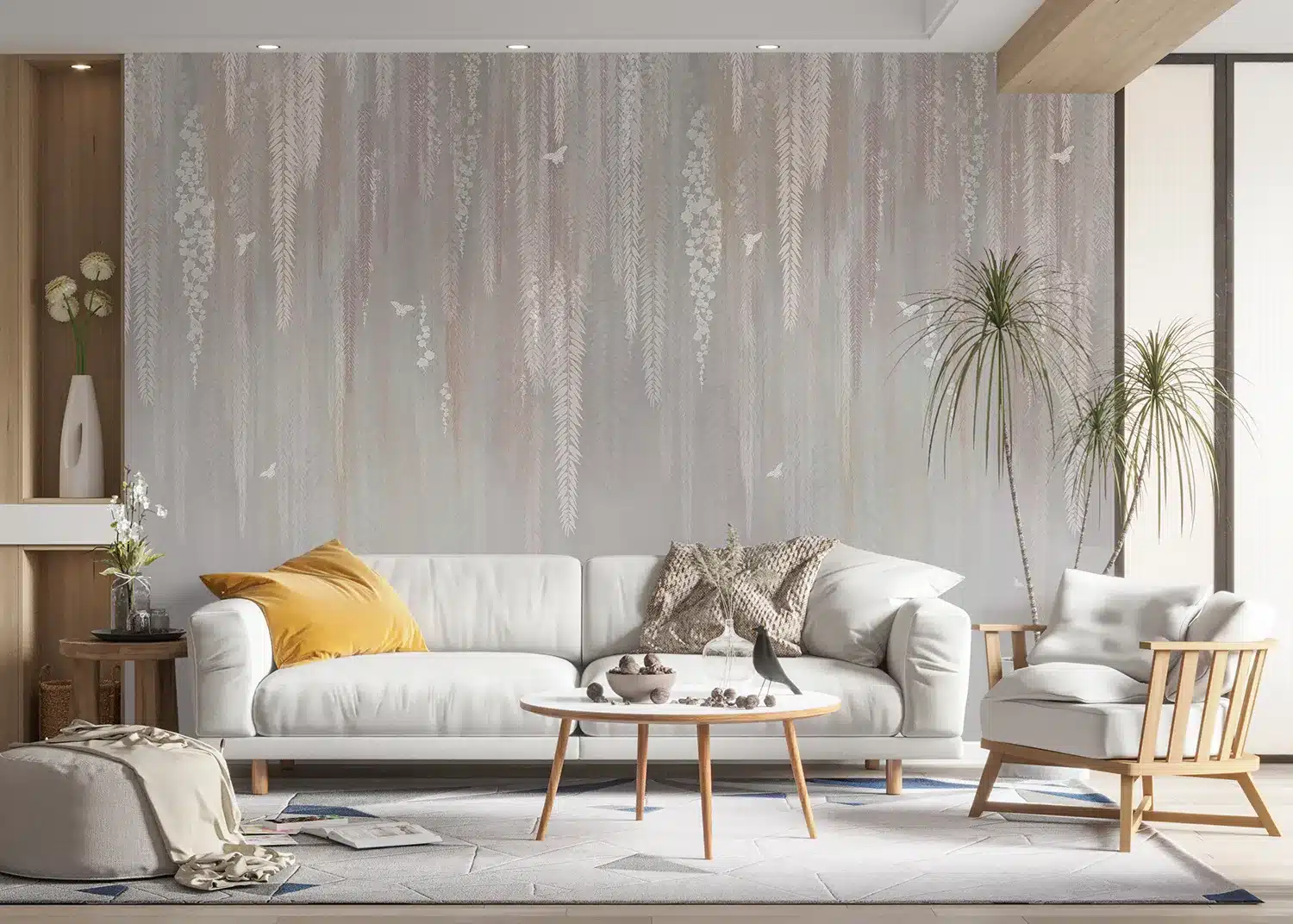 Grey Hanging Tropics | Made-to-Measure Wallpaper | Artlook | FT5P 352477