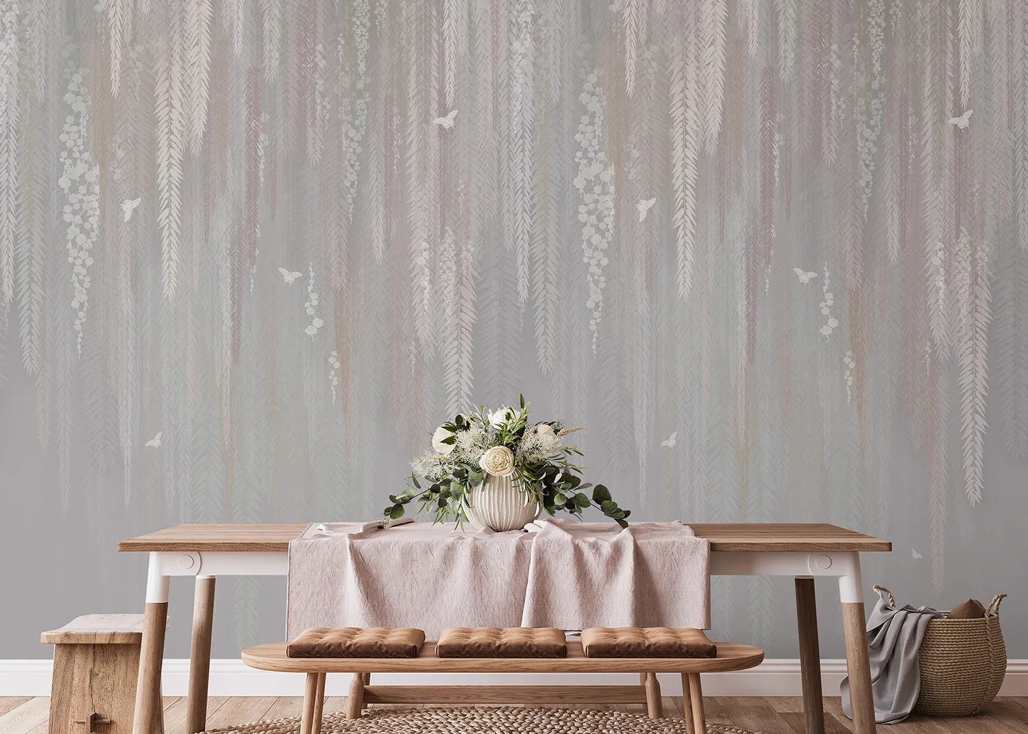 Grey Hanging Tropics | Made-to-Measure Wallpaper | Artlook | FT5P 352477 2