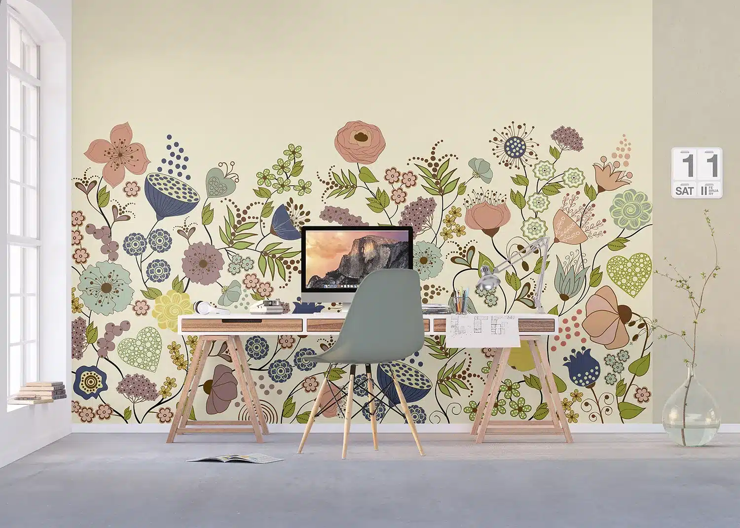 Green Blooming Garden | Made-to-Measure Wallpaper | Artlook | FT5P 352481 2