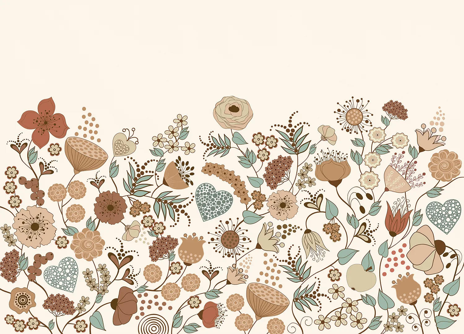 Beige Blooming Garden | Made-to-Measure Wallpaper | Artlook | FT5P 352485