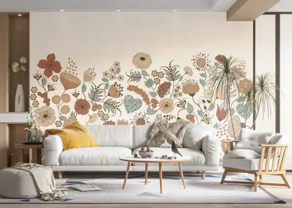 Beige Blooming Garden | Made-to-Measure Wallpaper | Artlook | FT5P 352485