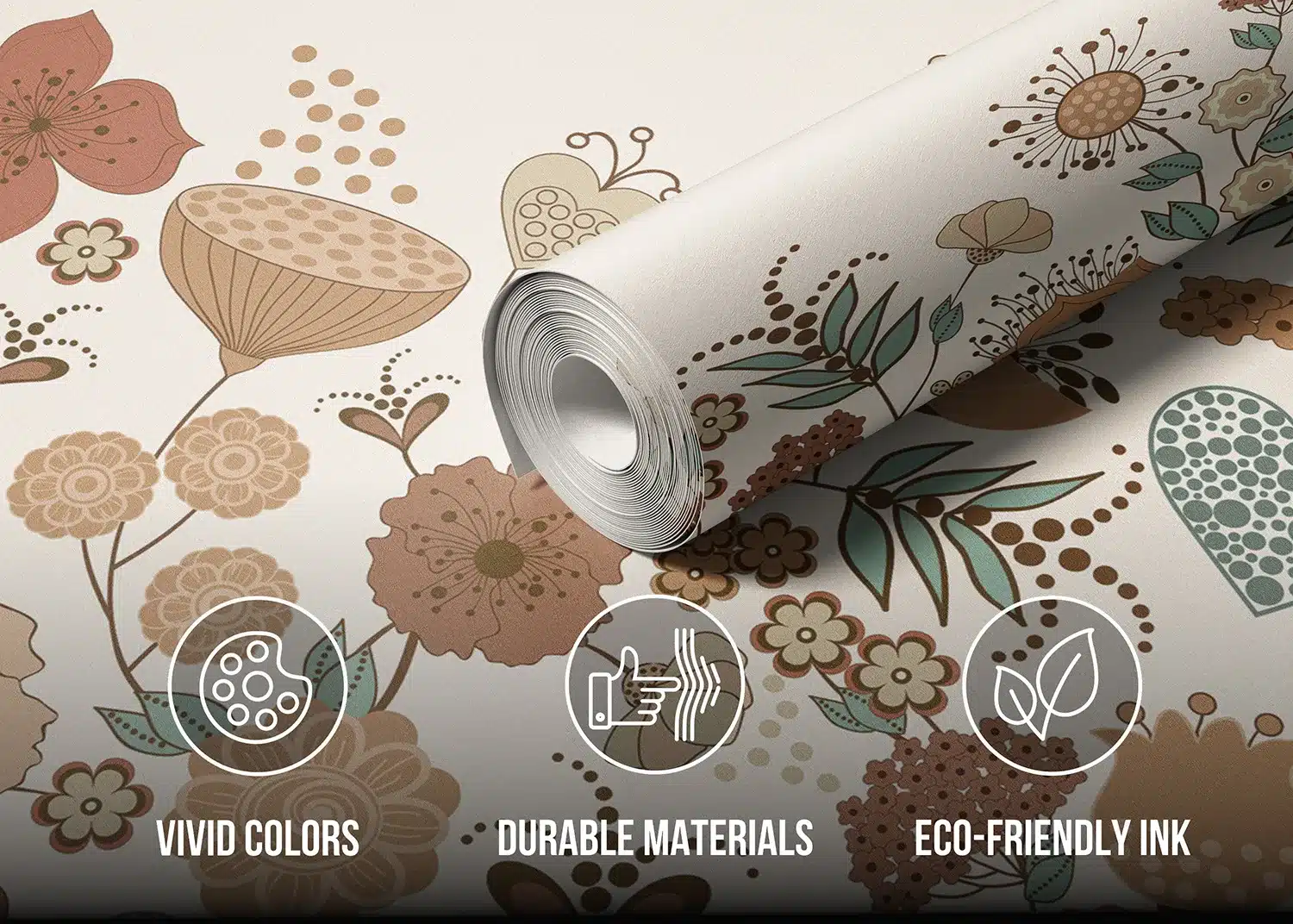 Beige Blooming Garden | Made-to-Measure Wallpaper | Artlook | FT5P 352485 4