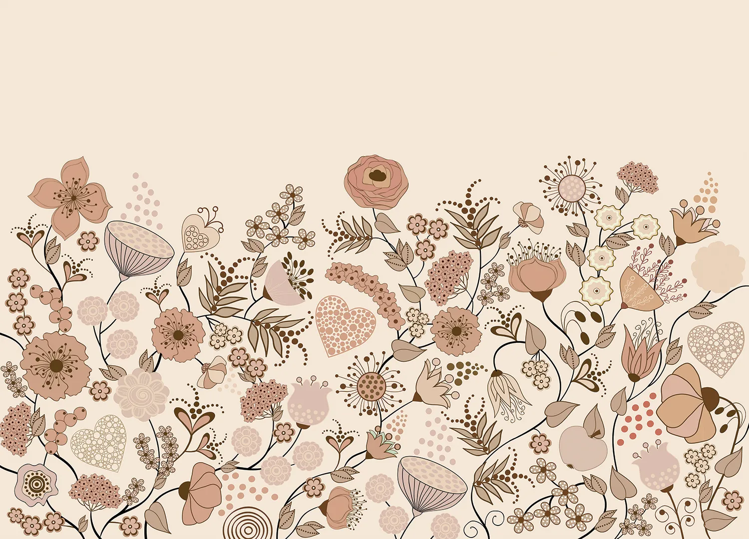Pink Blooming Garden | Made-to-Measure Wallpaper | Artlook | FT5P 352487