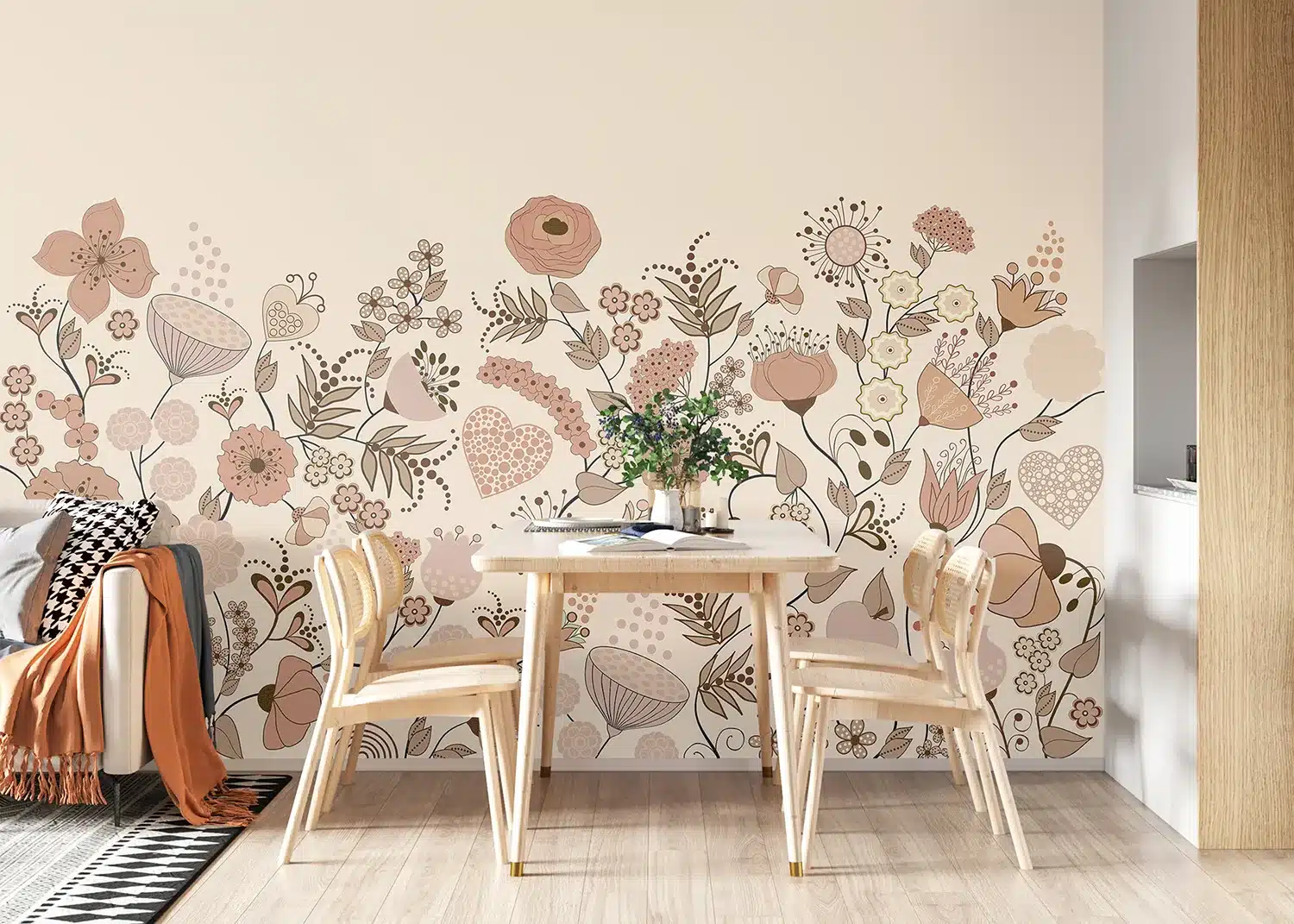 Pink Blooming Garden | Made-to-Measure Wallpaper | Artlook | FT5P 352487