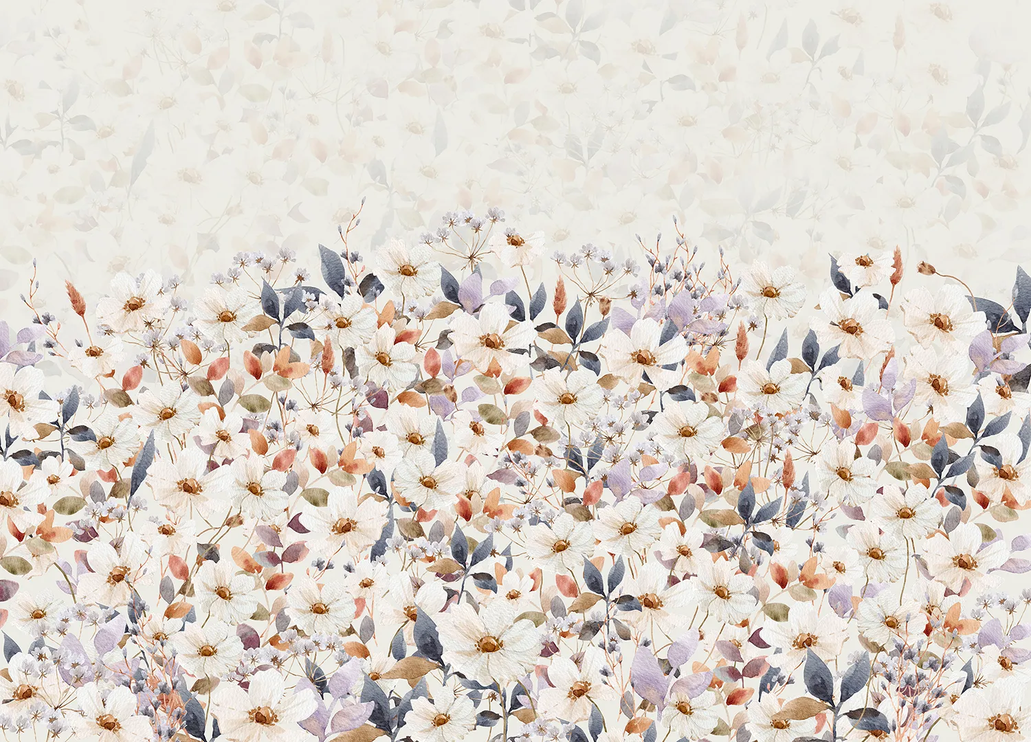 Grey Daisy Bloom | Made-to-Measure Wallpaper | Artlook | FT5P 352489