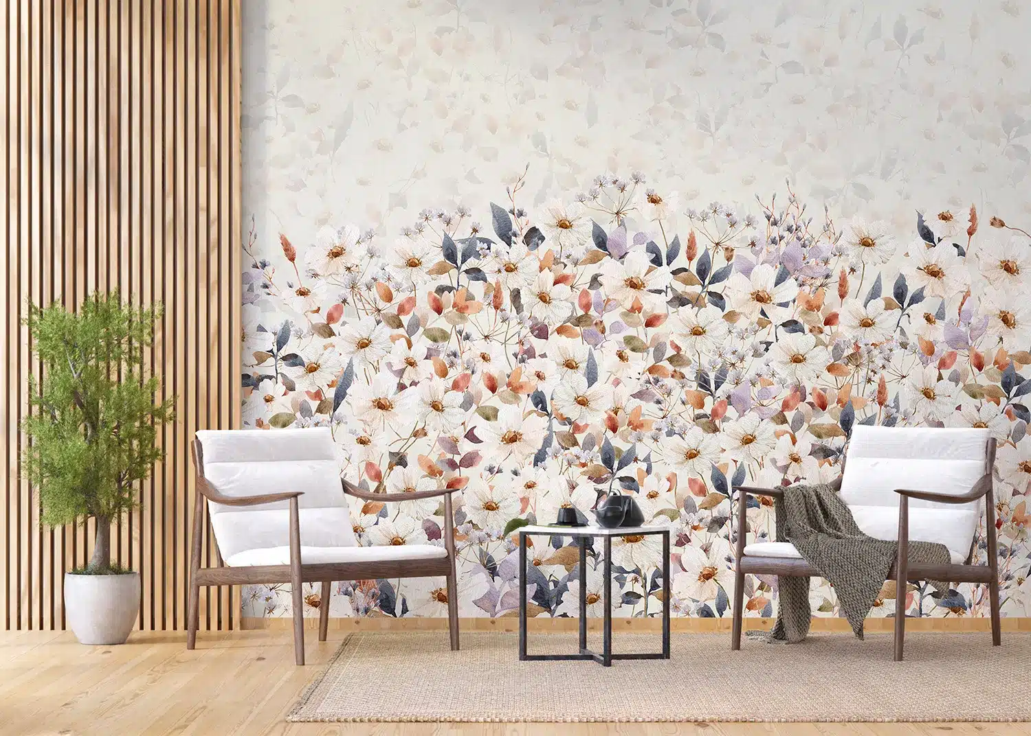 Grey Daisy Bloom | Made-to-Measure Wallpaper | Artlook | FT5P 352489 3