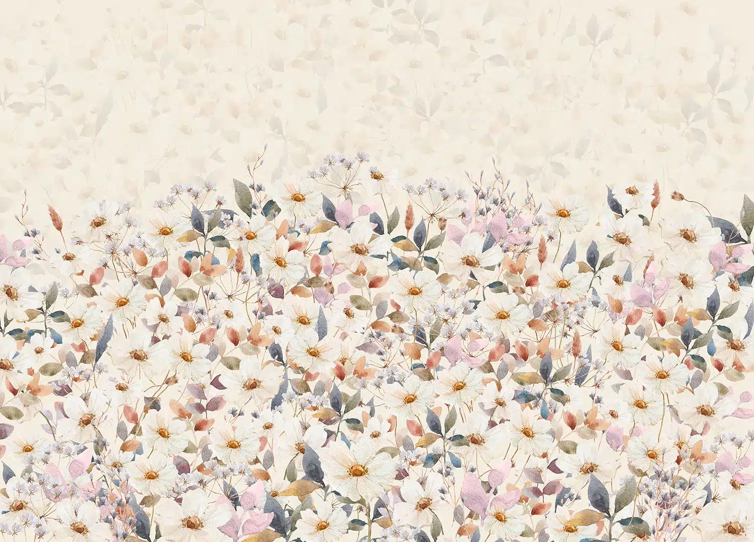 Beige Daisy Bloom | Made-to-Measure Wallpaper | Artlook | FT5P 352491