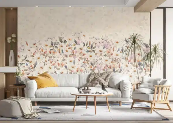 Beige Daisy Bloom | Made-to-Measure Wallpaper | Artlook | FT5P 352491