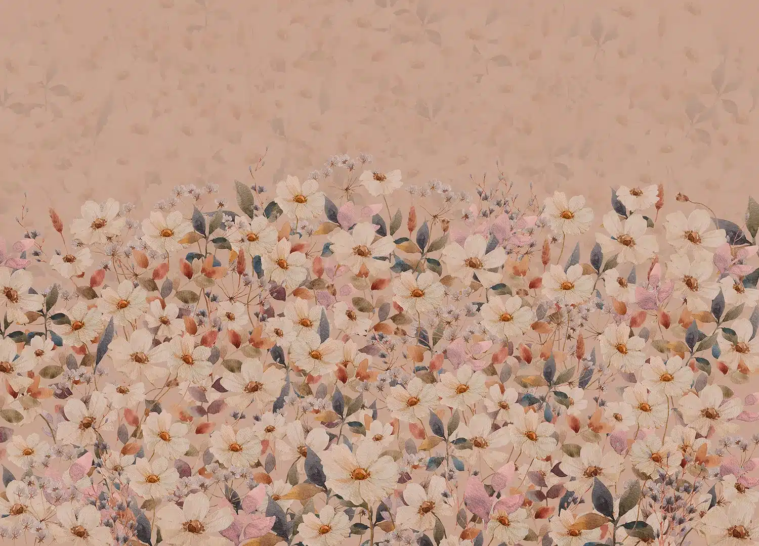 Terracota Daisy Bloom | Made-to-Measure Wallpaper | Artlook | FT5P 352493