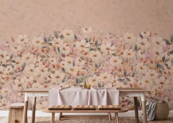 Terracota Daisy Bloom | Made-to-Measure Wallpaper | Artlook | FT5P 352493