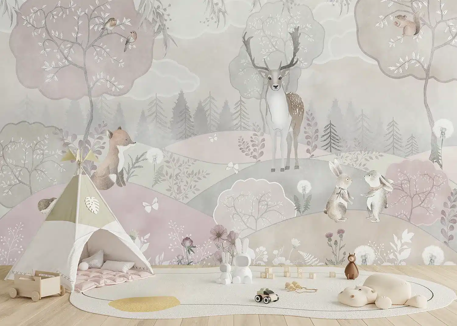 Pastel Forest | Made-to-Measure Kids Wallpaper | Artlook | FTD5P 3087 3