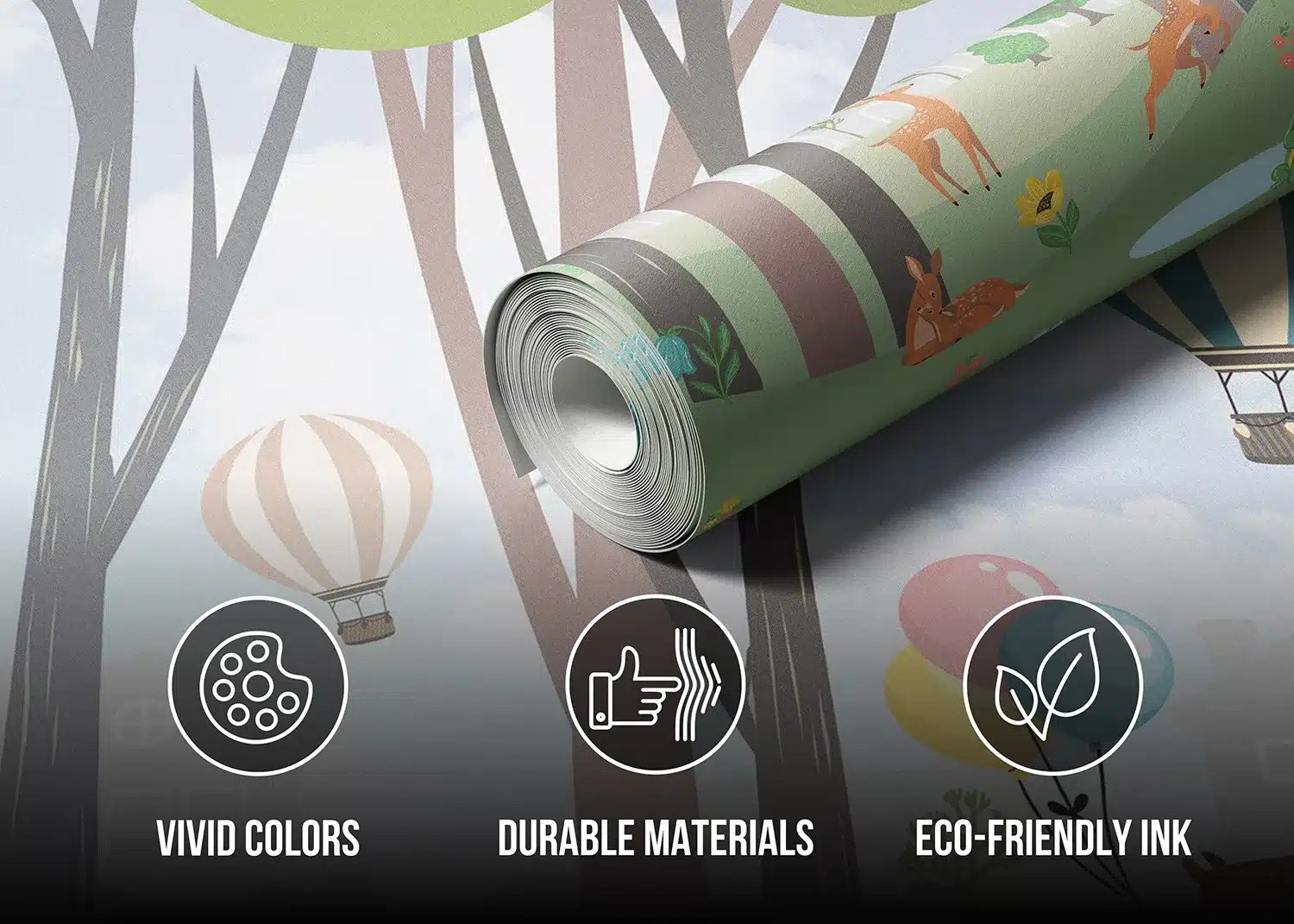 Bear with Balloons | Made-to-Measure Kids Wallpaper | Artlook | FTD5P 3095 3