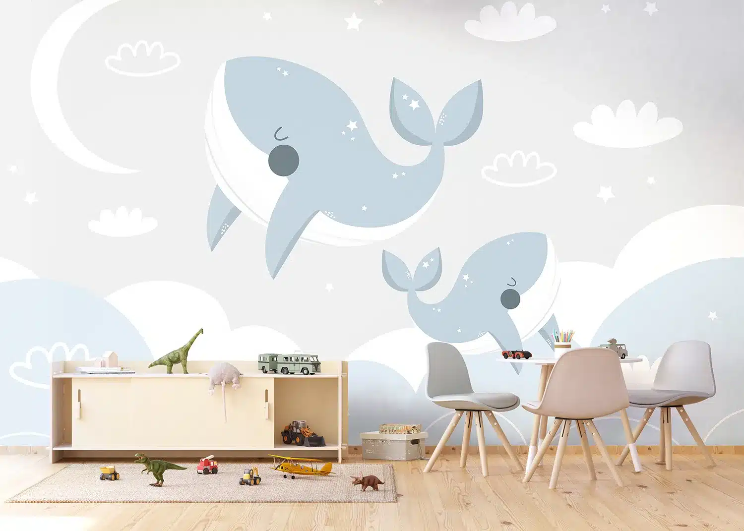 Skyward Whales | Made-to-Measure Kids Wallpaper | Artlook | FTD5P 352065