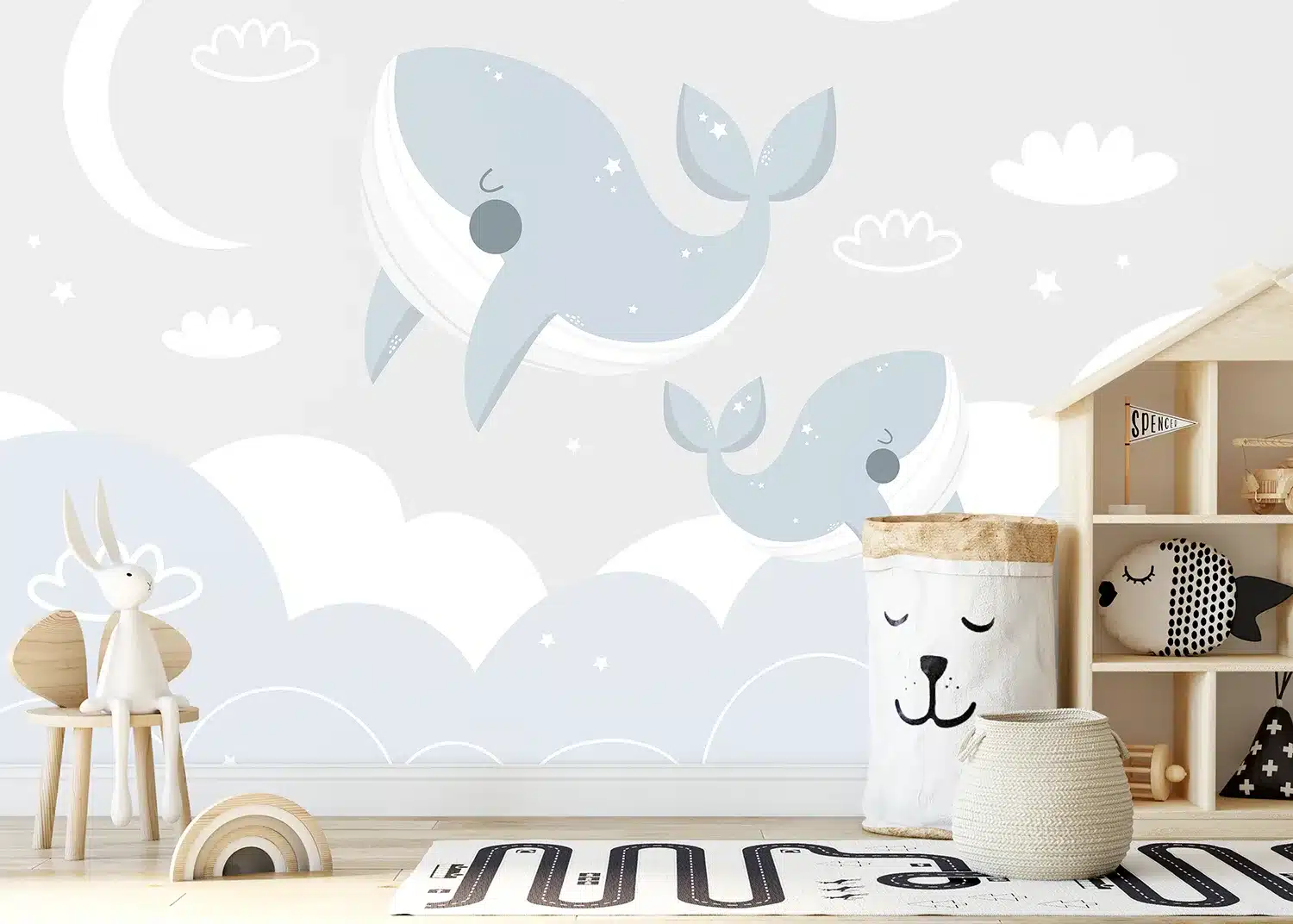 Skyward Whales | Made-to-Measure Kids Wallpaper | Artlook | FTD5P 352065 2