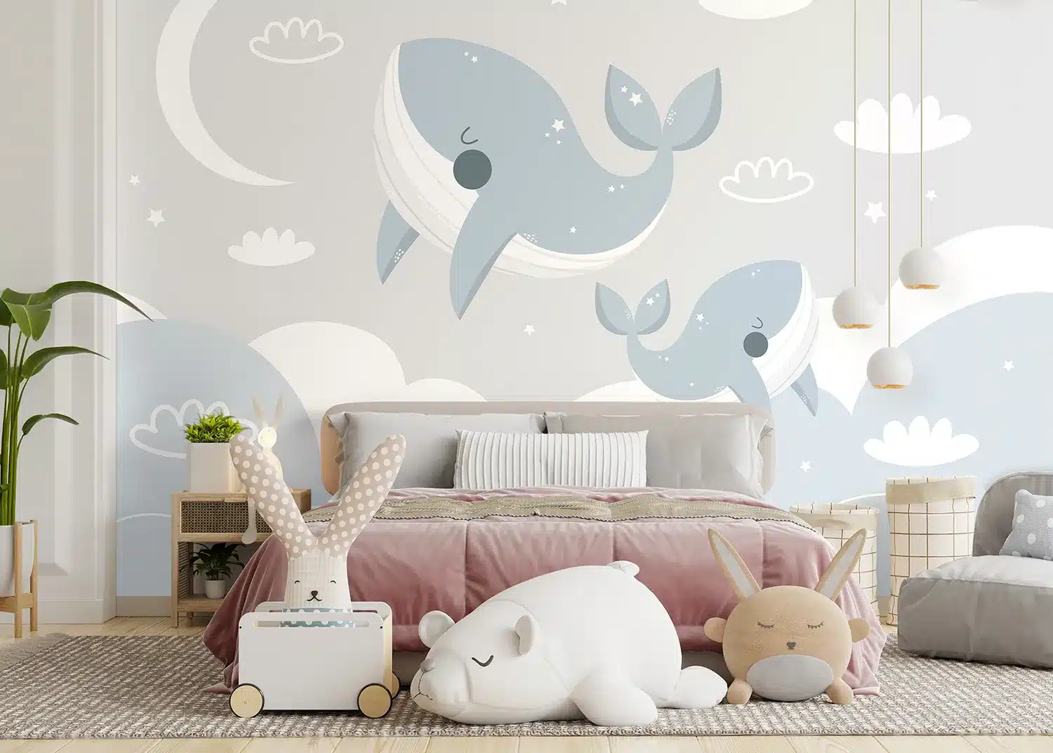 Skyward Whales | Made-to-Measure Kids Wallpaper | Artlook | FTD5P 352065 3