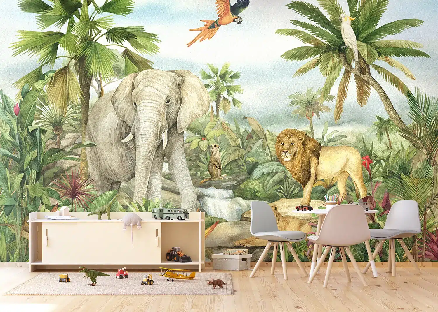 Jungle Elephant | Made-to-Measure Kids Wallpaper | Artlook | FTD5P 352177 2
