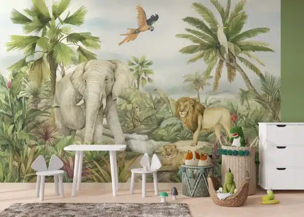 Jungle Elephant | Made-to-Measure Kids Wallpaper | Artlook | FTD5P 352177