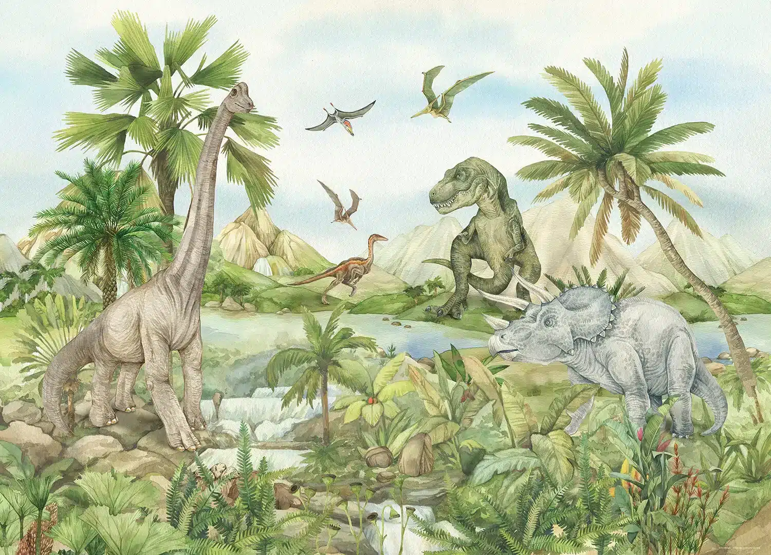 Dino World | Made-to-Measure Kids Wallpaper | Artlook | FTD5P 352179