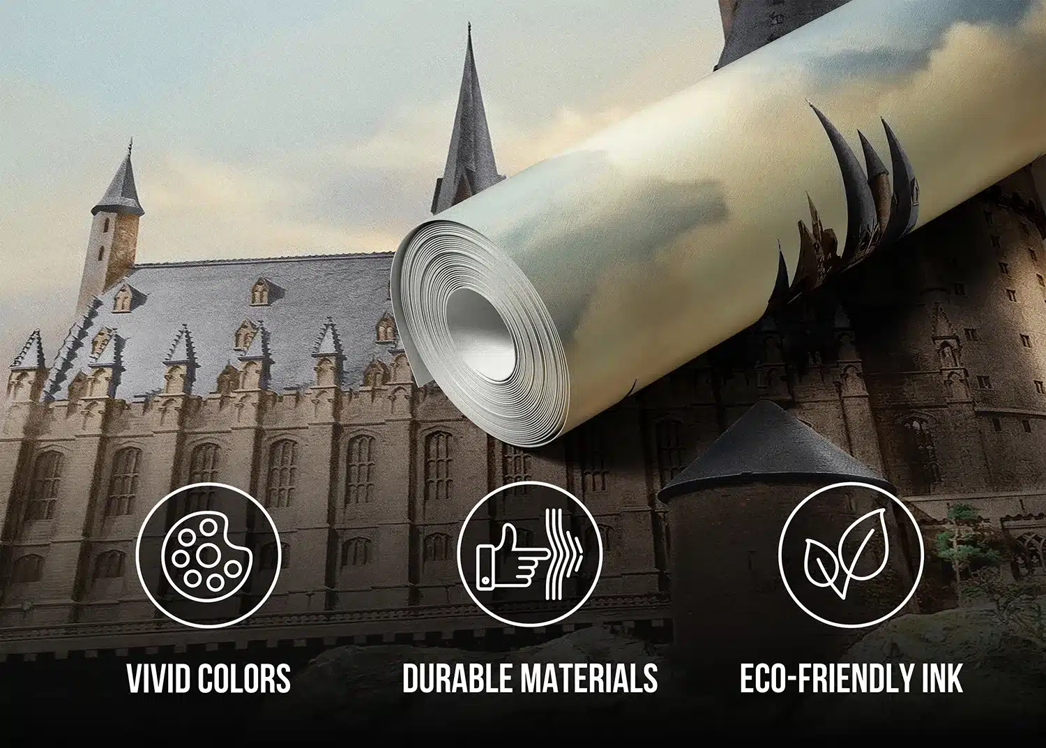 Harry Potter Hogwarts View | Made-to-Measure Kids Wallpaper | Artlook | FTD5P 352185 3