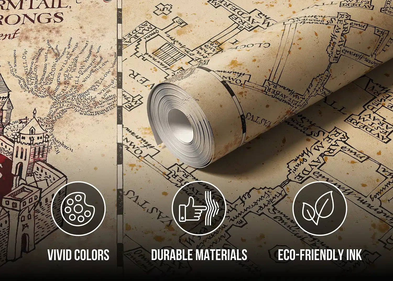 Harry Potter Marauder's Map | Made-to-Measure Kids Wallpaper | Artlook | FTD5P 352187 3
