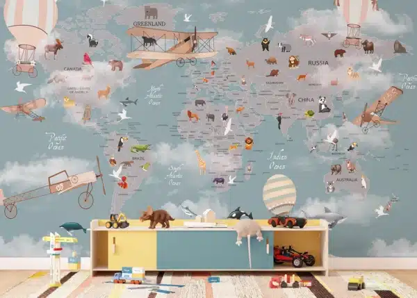 Kids' Aeromap | Made-to-Measure Kids Wallpaper | Artlook | FTD5P 352241
