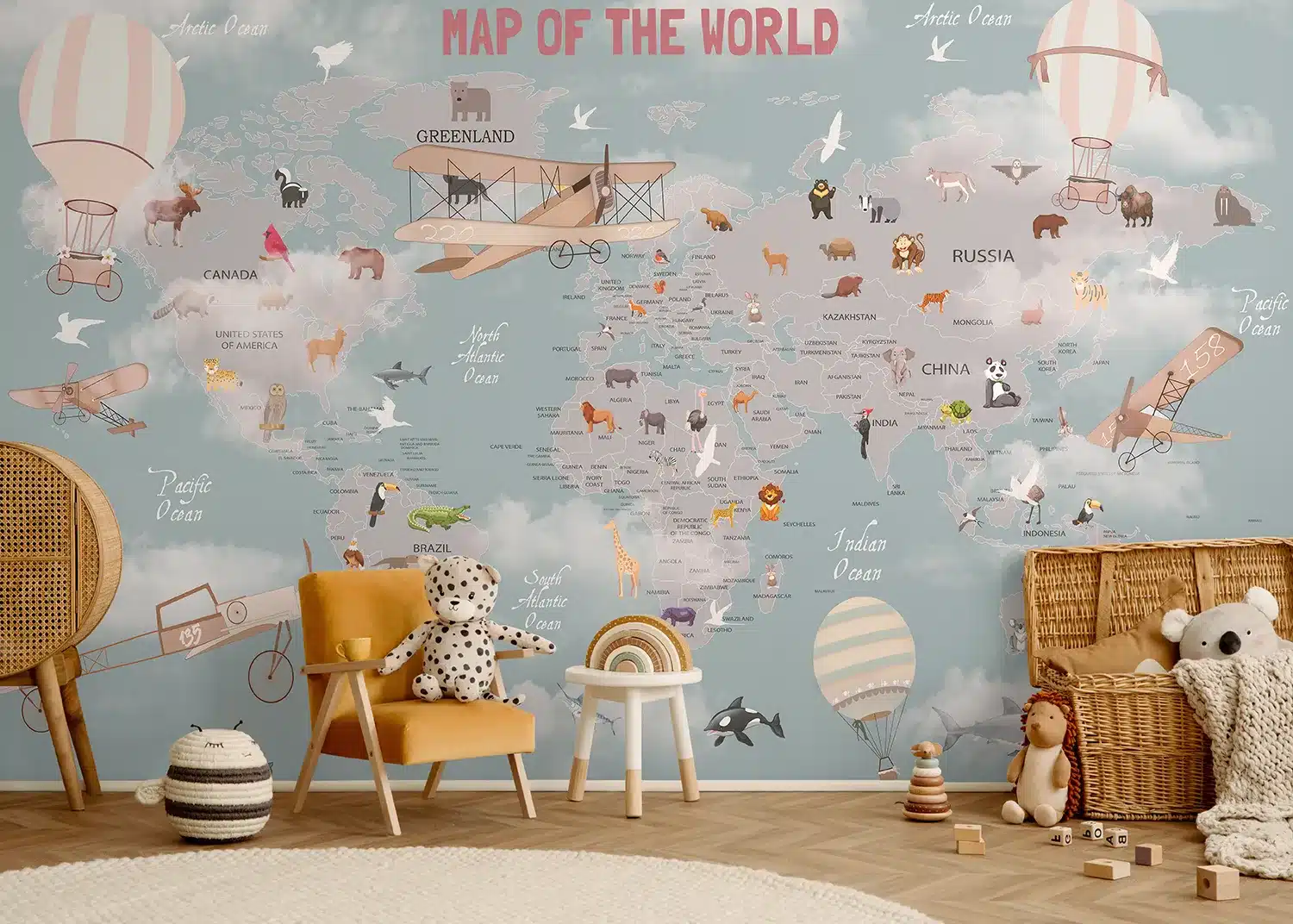 Kids' Aeromap | Made-to-Measure Kids Wallpaper | Artlook | FTD5P 352241 4