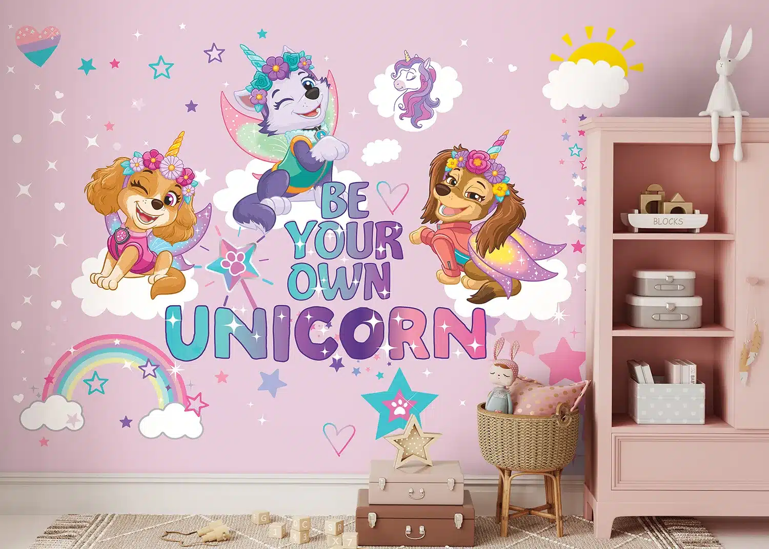 Paw Patrol Unicorn | Made-to-Measure Kids Wallpaper | Artlook | FTD5P 352281 2