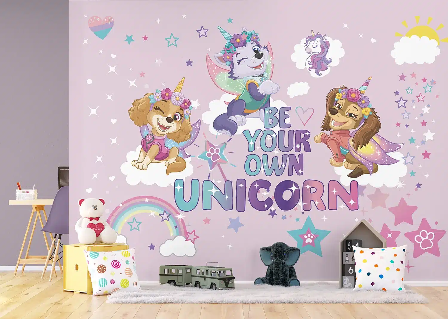 Wall Mural Paw Patrol Unicorn, Made to Measure, FTD5P 352281 2