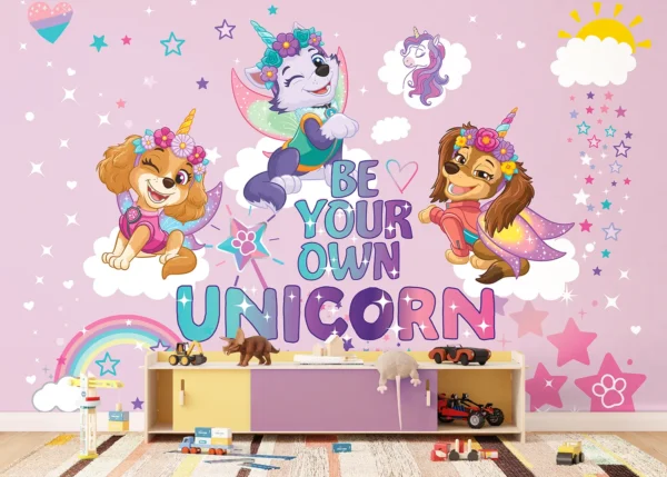 Paw Patrol Unicorn | Made-to-Measure Kids Wallpaper | Artlook | FTD5P 352281