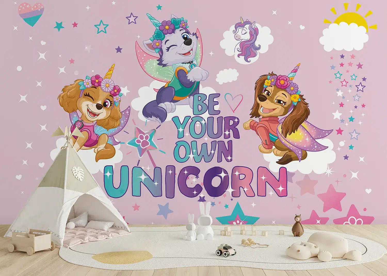 Paw Patrol Unicorn | Made-to-Measure Kids Wallpaper | Artlook | FTD5P 352281 4
