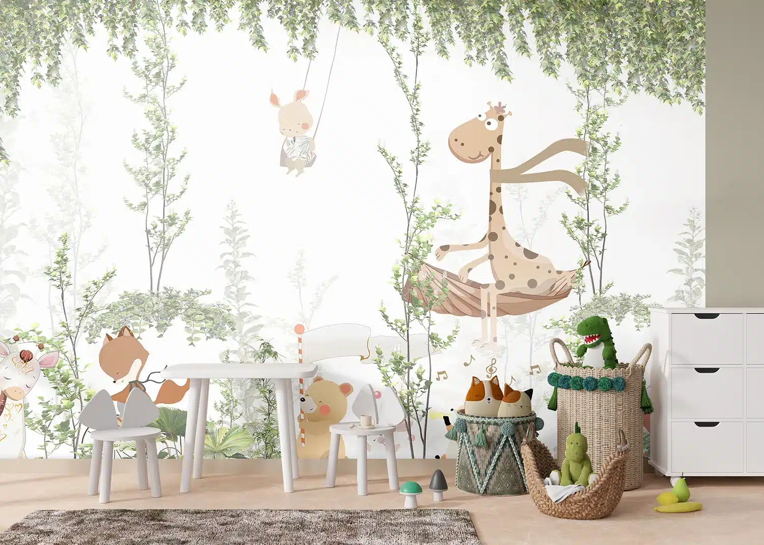 Jungle Friends Gathering | Made-to-Measure Kids Wallpaper | Artlook | FT5P 352347 4
